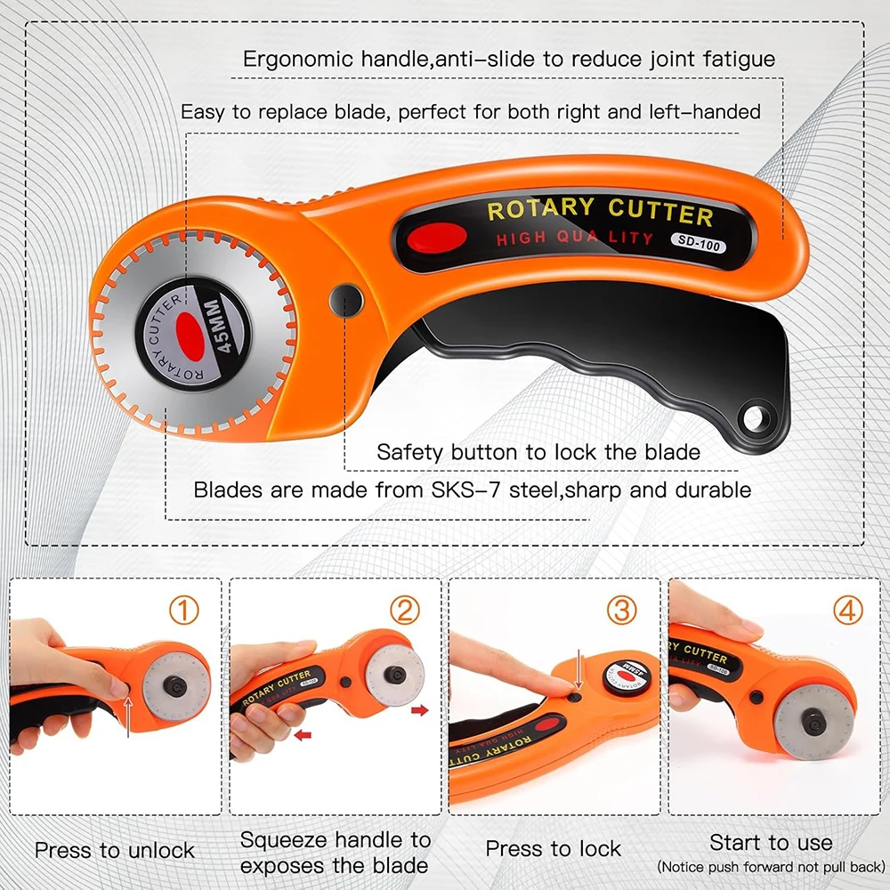 45mm Rotary Cutter Replacement Blades 3