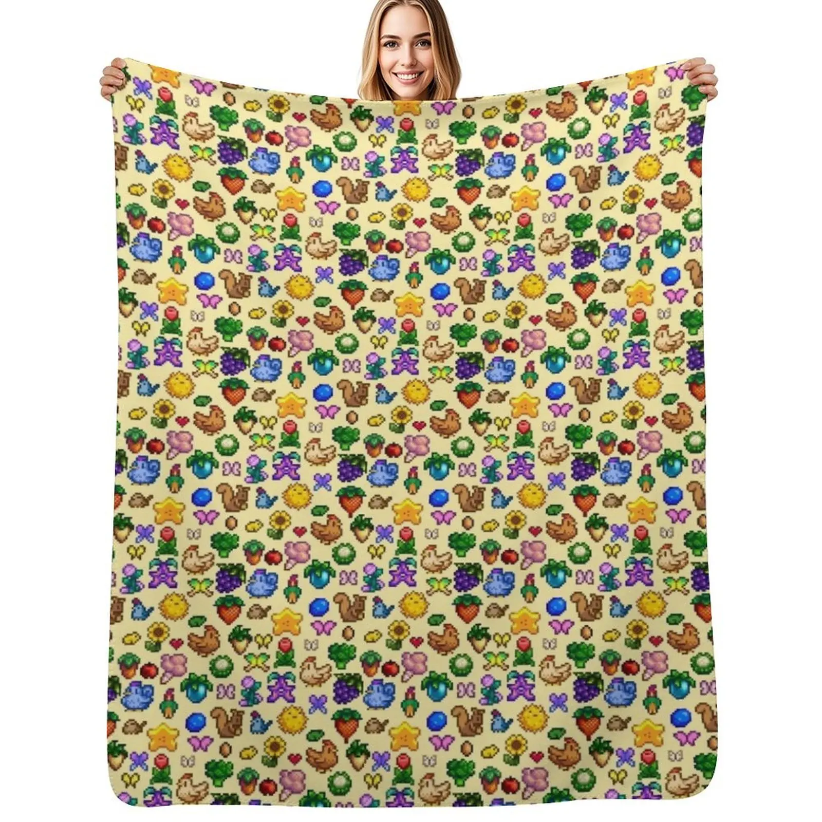 Stardew Valley Throw Blanket Warm Comfortable Blanket Gift for Parents Friends