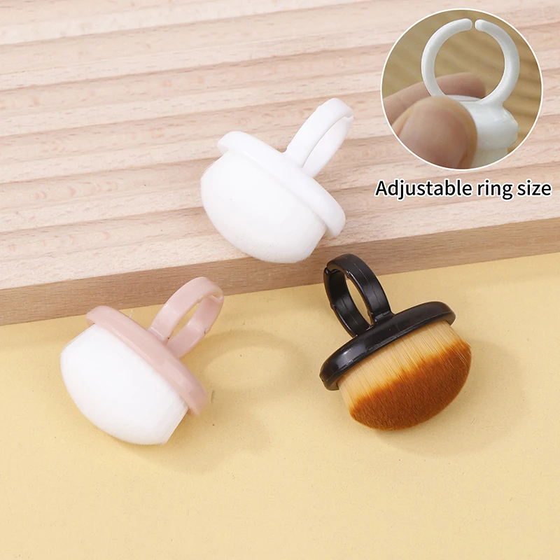 Nails Art Dust Brush Buckle Brush Oval Gel Dust Cleaning Make Up Ring-shaped Brush Manicure Tools