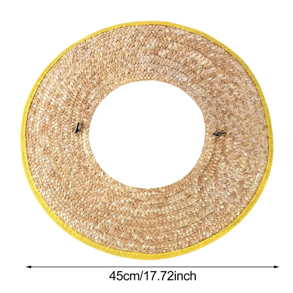 Hard Hat Visor, Full Brim Breathable Woven Shade Hat Brim,Durable Universal Fit Straw Sun Visor for Hard Hats