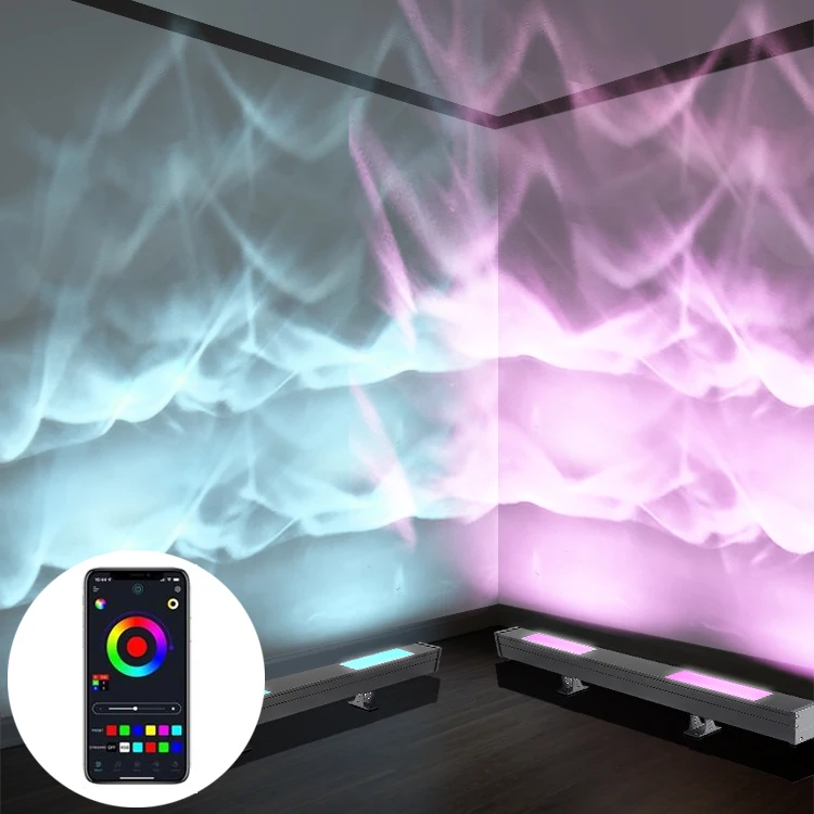 

80W Smart RGBW Color-Changing LED Wall Wash Indoor/Outdoor Stage Landscape App Control Ripple Strip Lamp for Indoors Outdoors