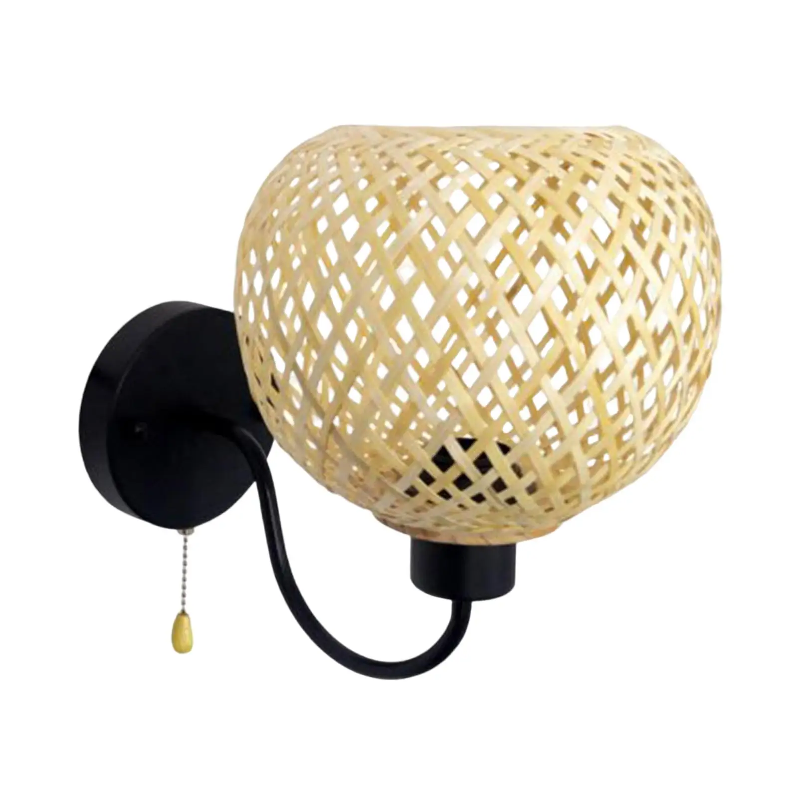 

Wall Lights Rattan Lamp Shade Bamboo Woven Lampshade E27 E26 Rustic Rattan Retro Style for Farmhouse Bedroom Kitchen Wedding Bar