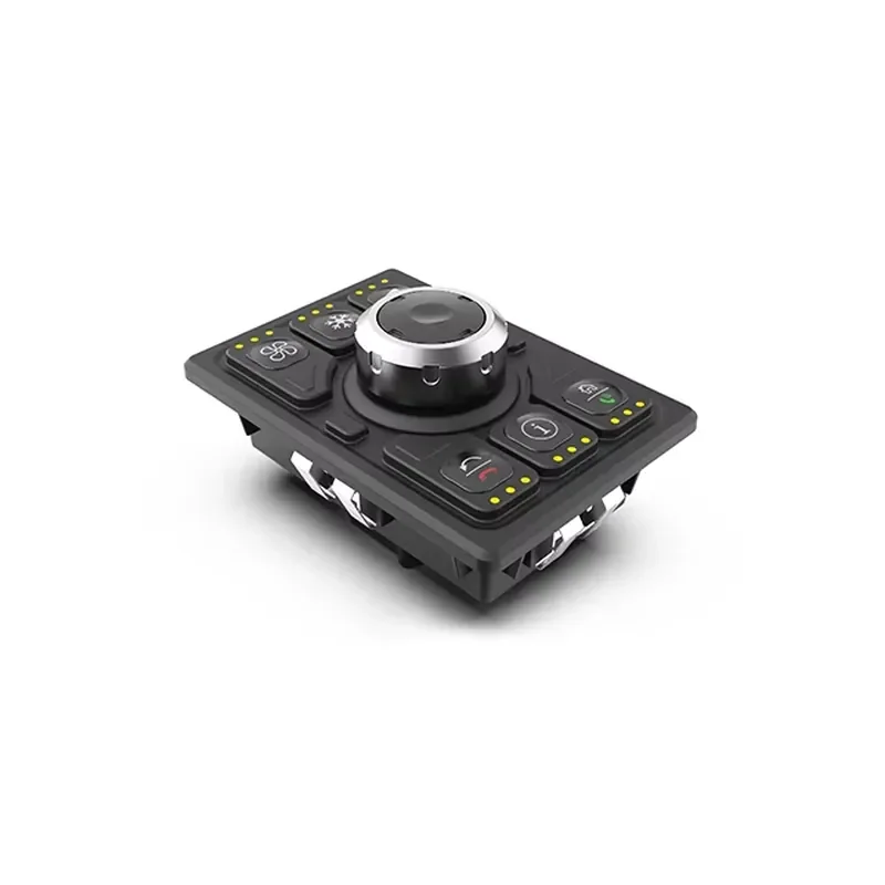 MAF 6 Buttons with Rotary Knob Intelligent Keypad Silicone Gear Switch Panel CAN Bus Customized Icon