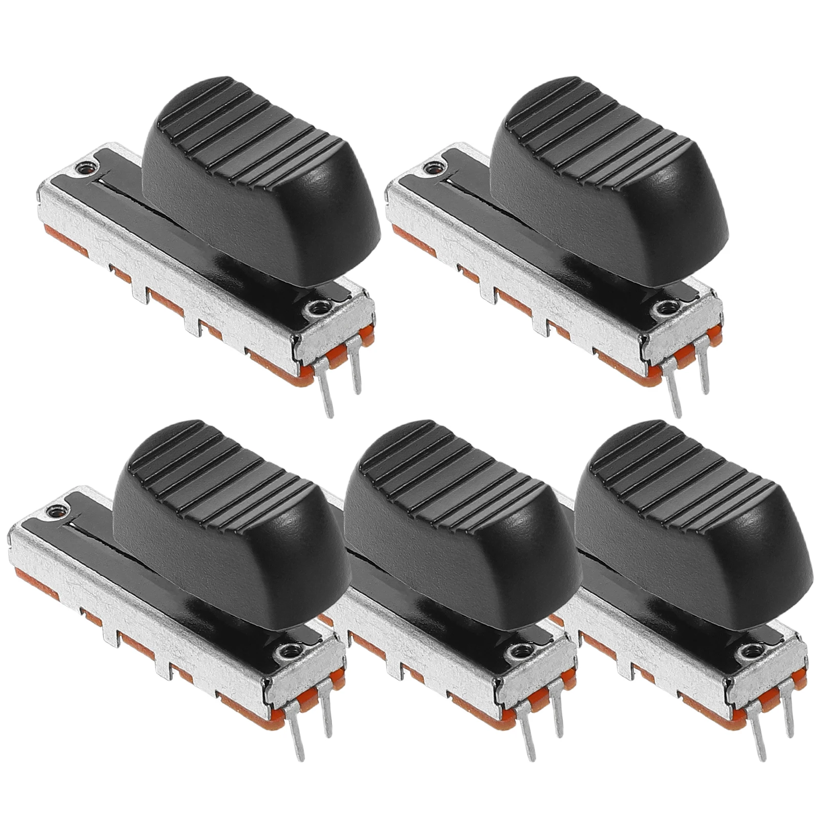 

5 set 35MM 5 Sets Single Channel Straight Sliding Potentiometer Precision Control Mixer Console Knob Cap Metal Slider