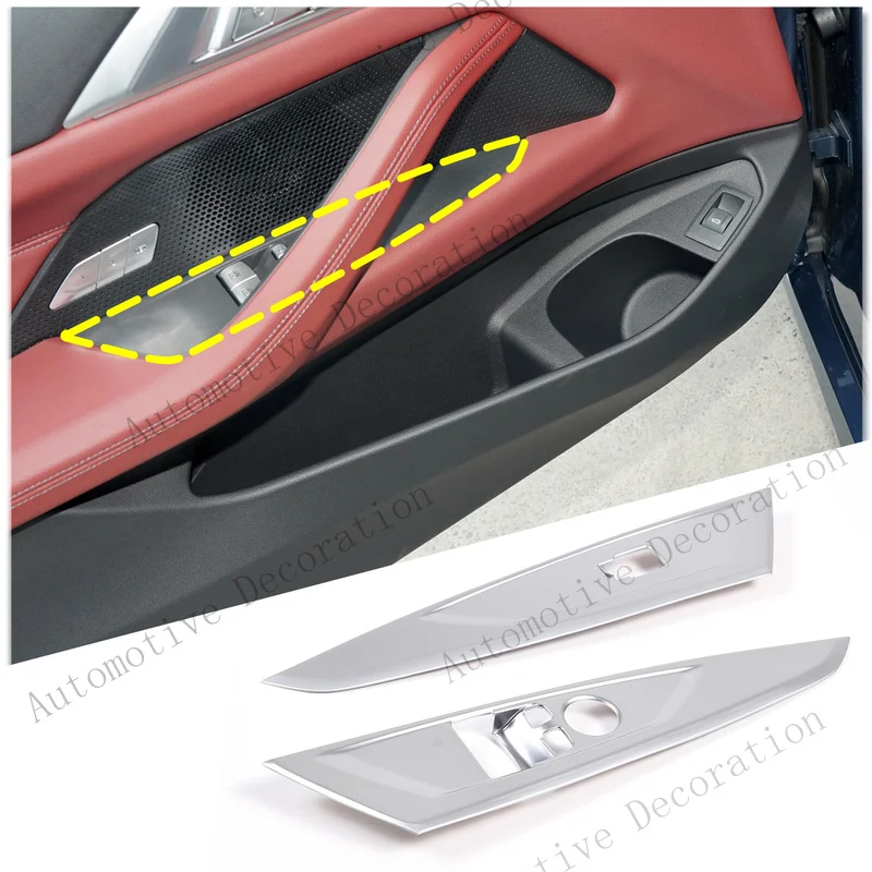 Z+ Chrome Window Lift Switch Button Trim For BMW 4 Series Coupe 430i G22 G23 20-23