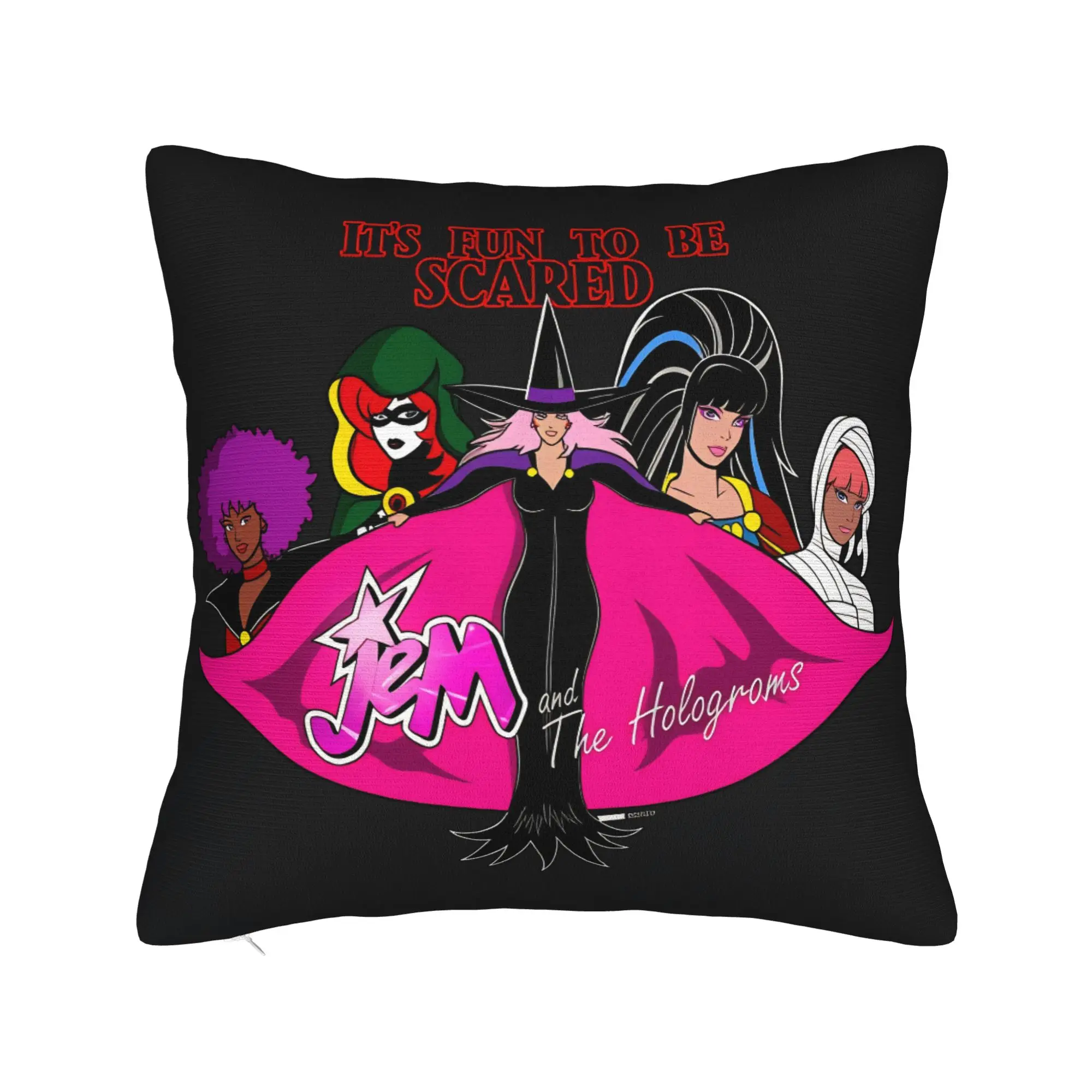 Kpop Jem and the Holograms Pillow Case  Comfy Pillow Cover Kawaii Pillowcases For Sofa Car Home Decor