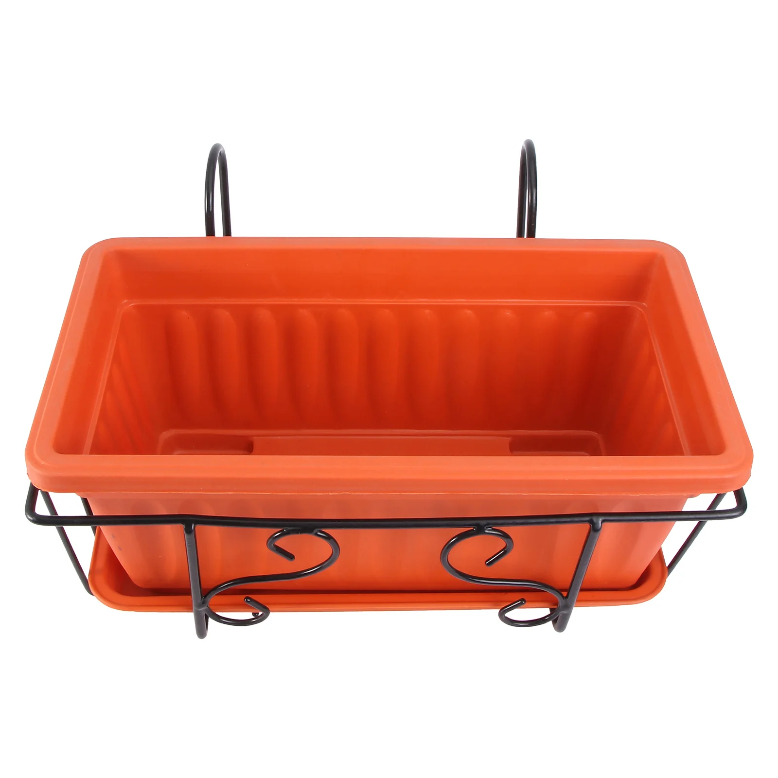 1 Satz 1 Set Balkon Garten Wohnzimmer Dekoration Rechteckige Tabletts Hängeständer Blumentopf Blumentopf Rack Rack