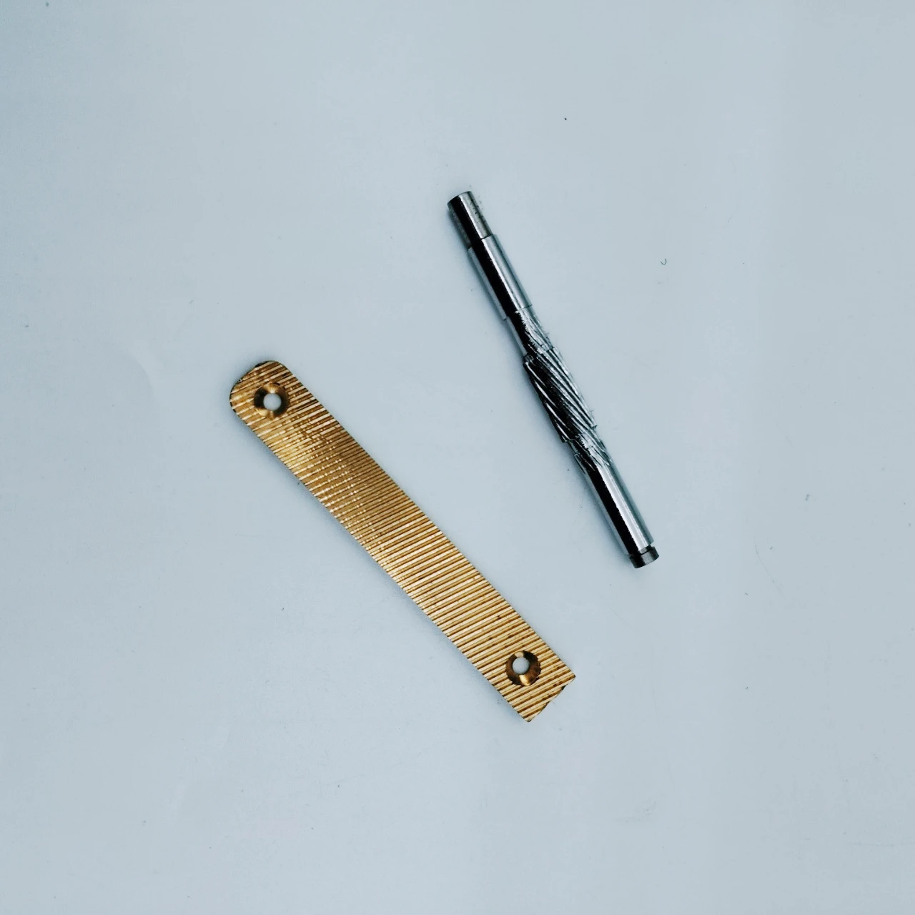 Telescope Focuser Helical Gear Rack Set | Copper 12x80mm with 75x5mm Drive Shaft