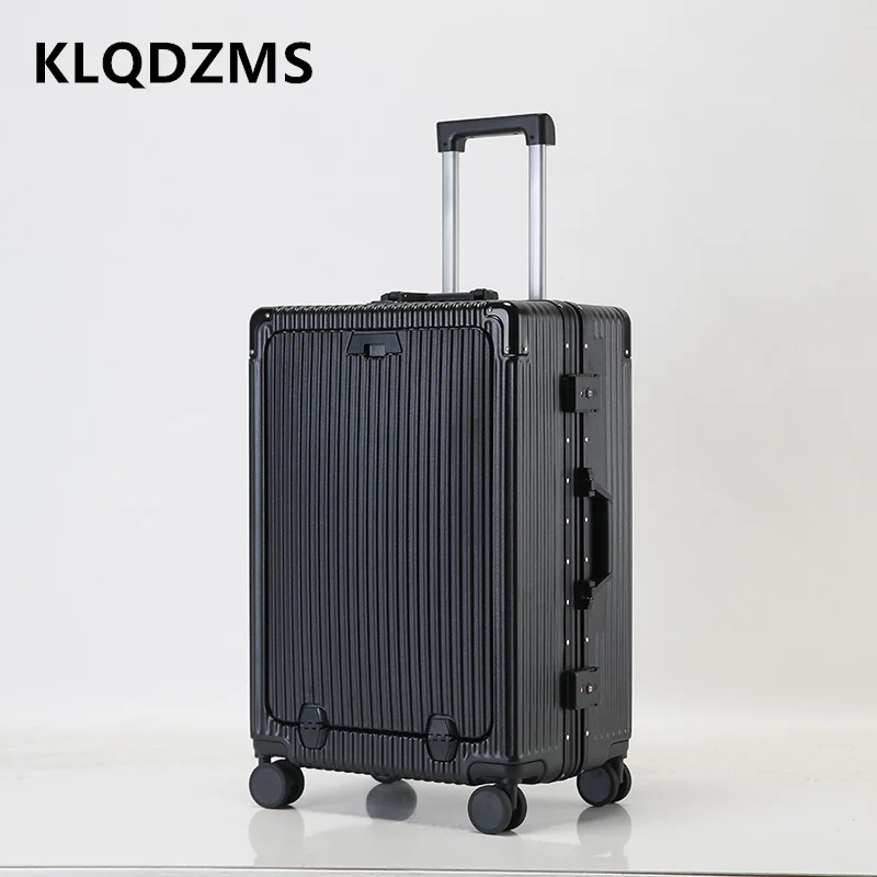 KLQDZMS-Valise roulante 20 amarans, boîte d'embarquement à ouverture frontale, cadre en aluminium 24 pouces, valise à roulettes, boîte à mot de passe d'affaires, bagages