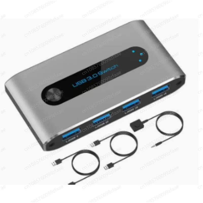 Dual PC USB3.0 Sharing Switch Box 6 Ports High Speed Data Transfer Peripheral Switch Hub