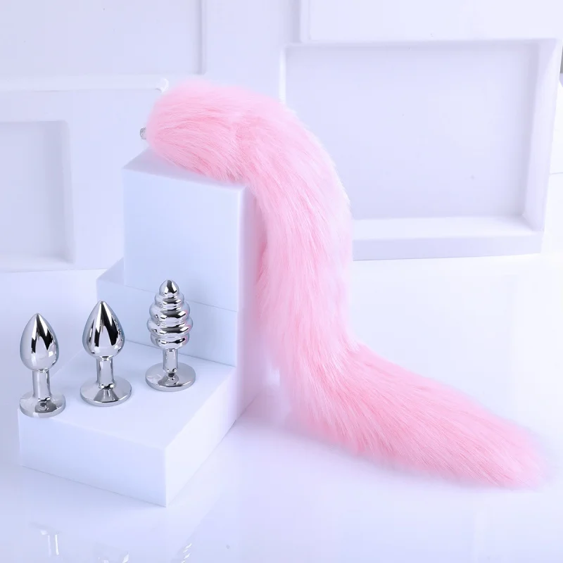 smSexy Metal Butt Plug Fox Tail Female Detachable Anal Toys Couple Flirting Adult Props