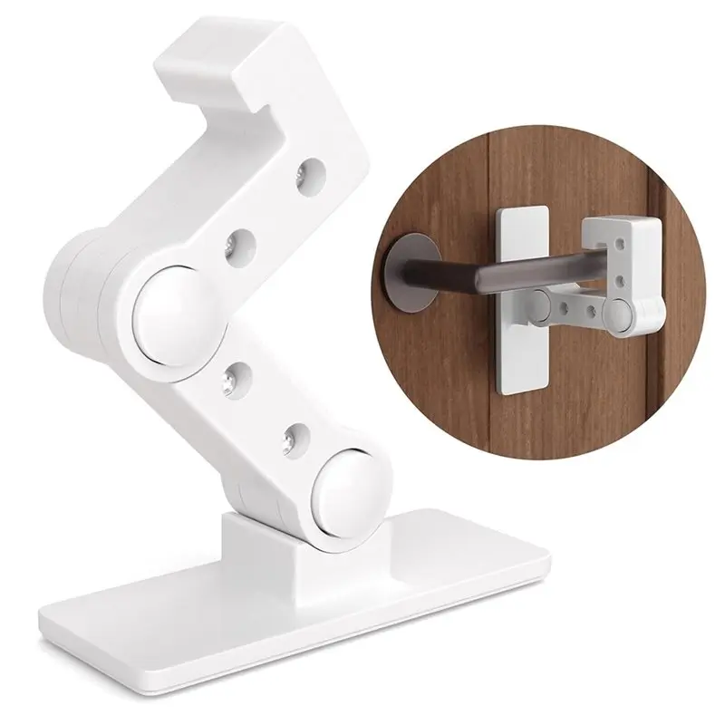 MACH-2 Child Proof Door Lever Lock Baby Proofing Door Locks For Kids Safety Dual-Sided Tape Door Handle Lock Prevent Toddlers
