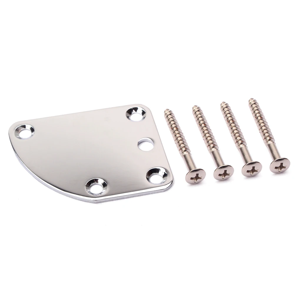 

Chrome Reinforcement Board Bass Neck Plate Guitar Connecting Metal Joint Triangle