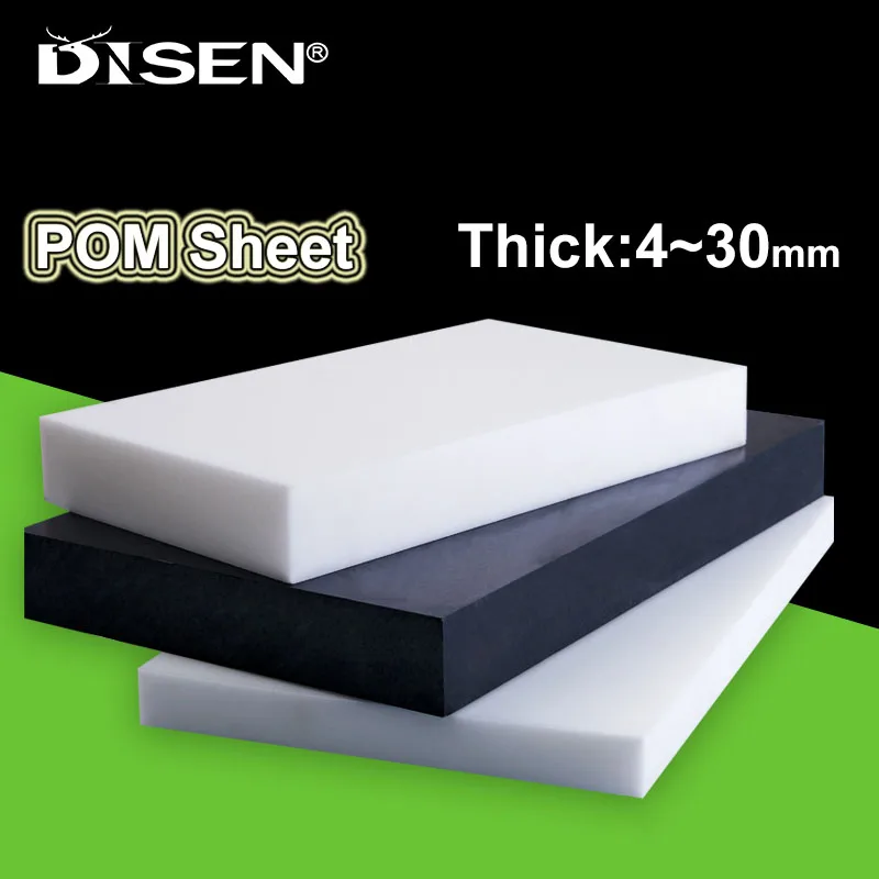 White/Black POM Sheet Board CNC Model Board DIY Raw Material Thickness 4 -30 mm Hard Plastic Polyoxymethylene Anti static Plate