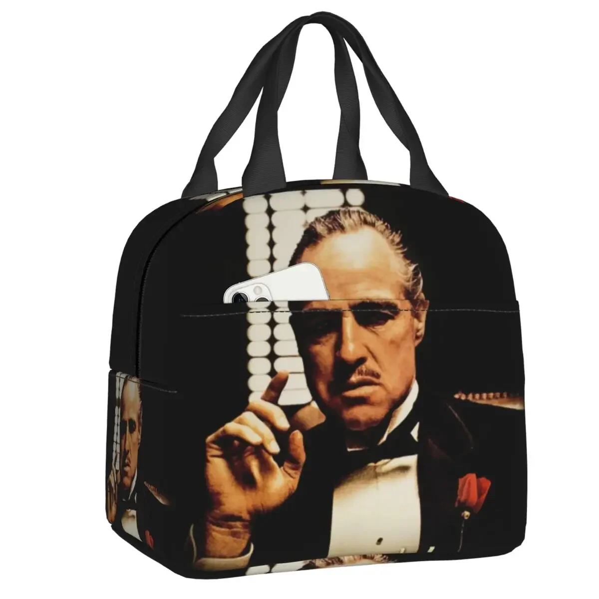 Custom The Godfather Poster Lunch Bag Thermal Cooler Insulated Lunch Boxes for Women Children School Work Picnic Food Tote Bags