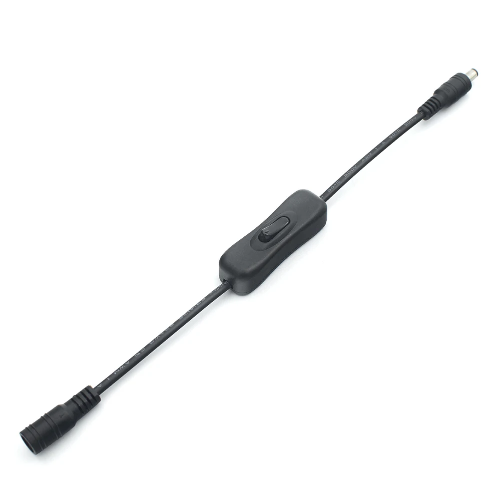 Inline-Netzschalter ein/aus 2,1mm x 5,5mm Kabel schwarz für Buchse Arduino 12-24V Inline-Netzschalter ein/aus 2,1x5,5mm Kabel buchse