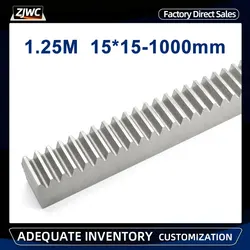 1pc 1.25M 1.25 Mod Mold 15*15*1000mm Gear Spur Rack Precision Straight Teeth Toothed For CNC Router Engraving Machine