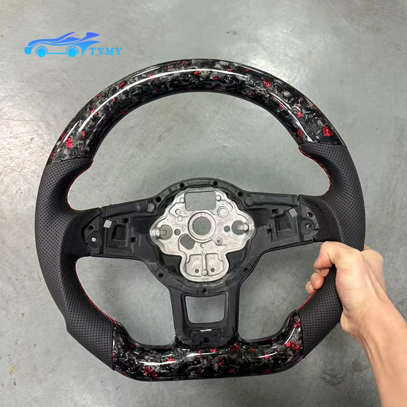 

For Volkswagen Golf 7, 7.5 GTI, GTD, GTE, R 2013-2020, forged carbon fiber steering wheel replacement and modification