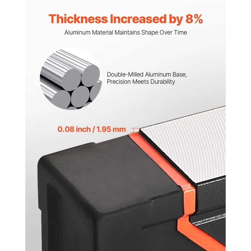 مستوى الطوربيد VEVOR مكون من 6 قطع، مجموعة مستويات الصندوق 78/48/32/24/16/10 بوصة، مسطرة قوارير الفقاعات لدرجة 45/90/180، مقاومة للصدمات