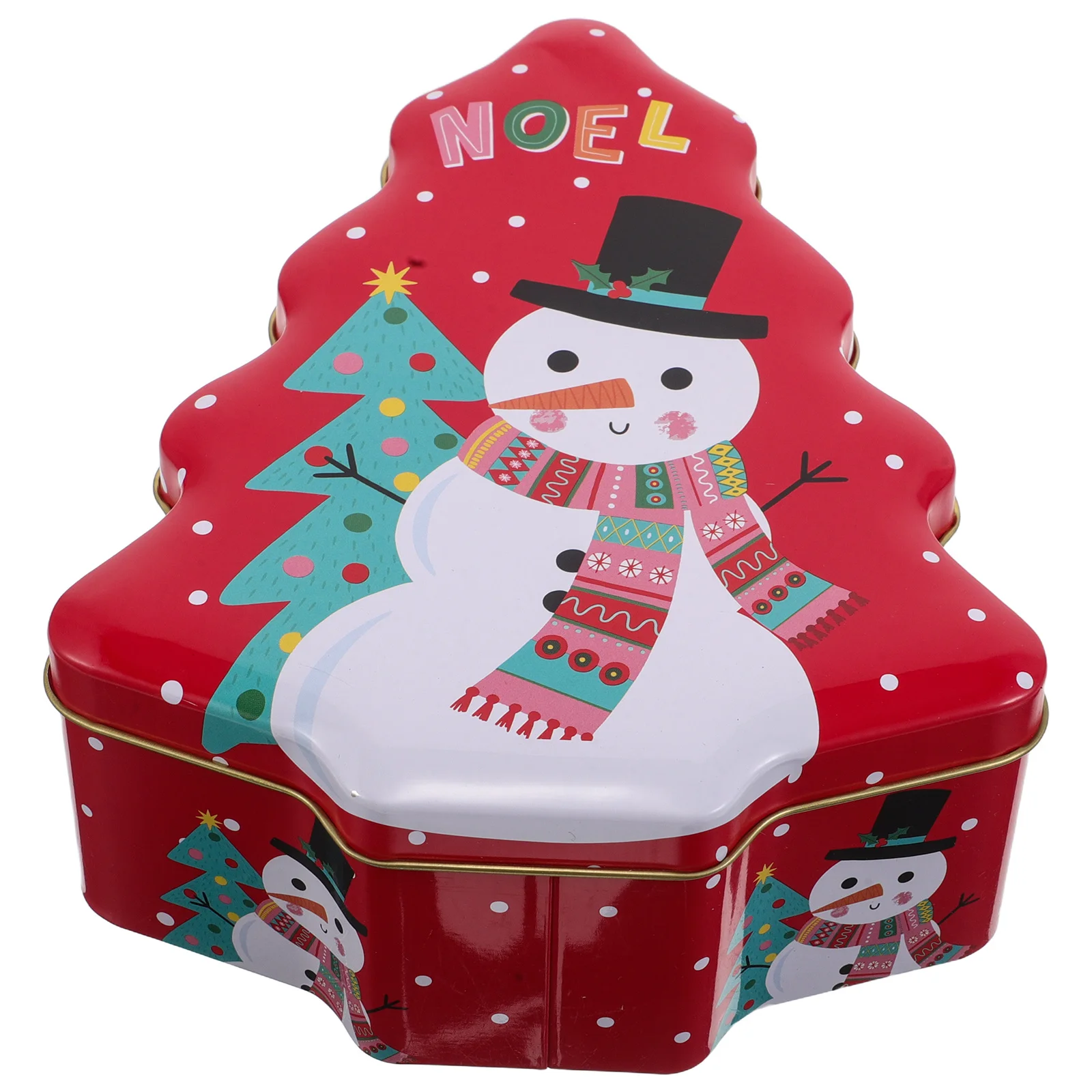 

Christmas Iron Box Packaging Mini Christmas Tree Decoration Tin Container for Cookies Candies Biscuits Storage