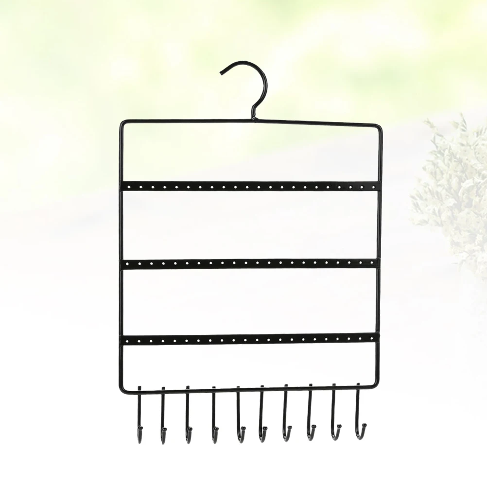 

Earring Holder Tier Wall Mounted Jewelry Rack White Metal St for Dangle Wall Mounted Earring Holder Earrings Display Storage