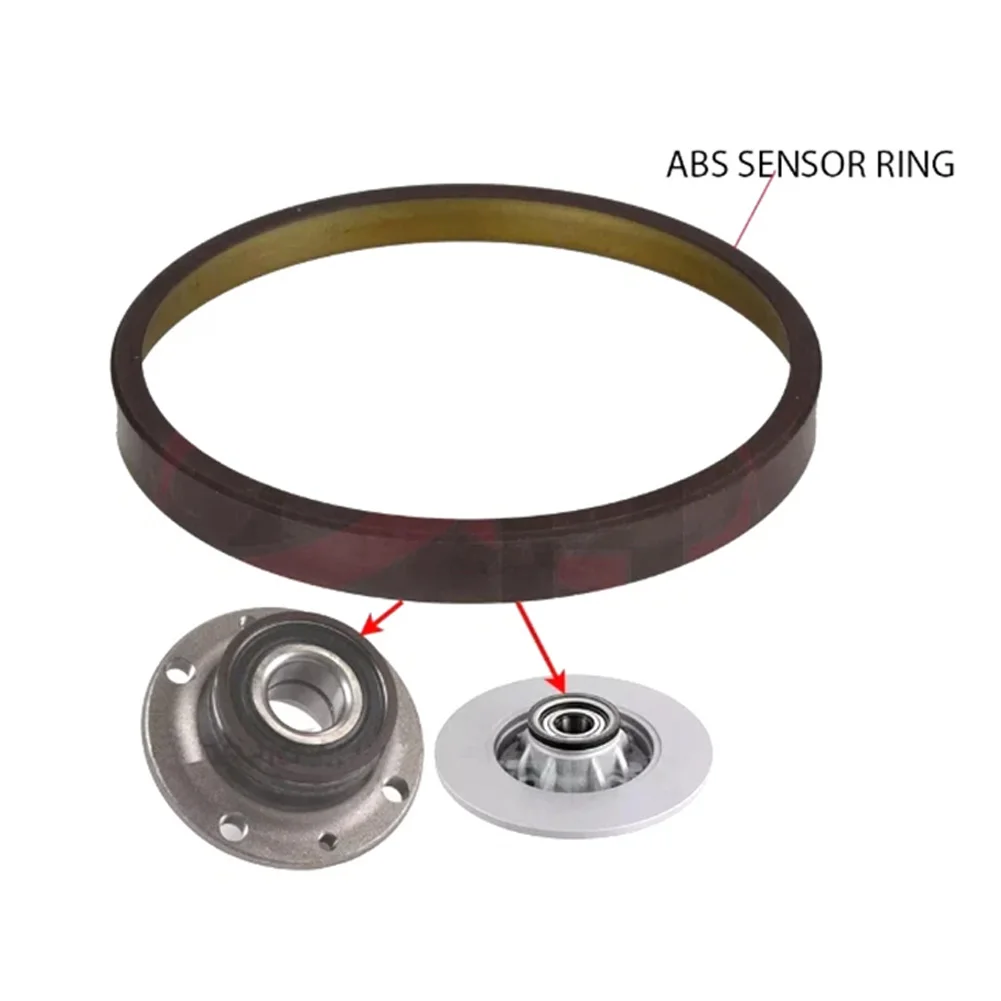 2Pcs Rear Magnetic ABS Ring Wheel Anti-lock Ring For C4 For DS3 For 207 For 301 For 1007 For OPEL For VAUXHALL 424932 424919