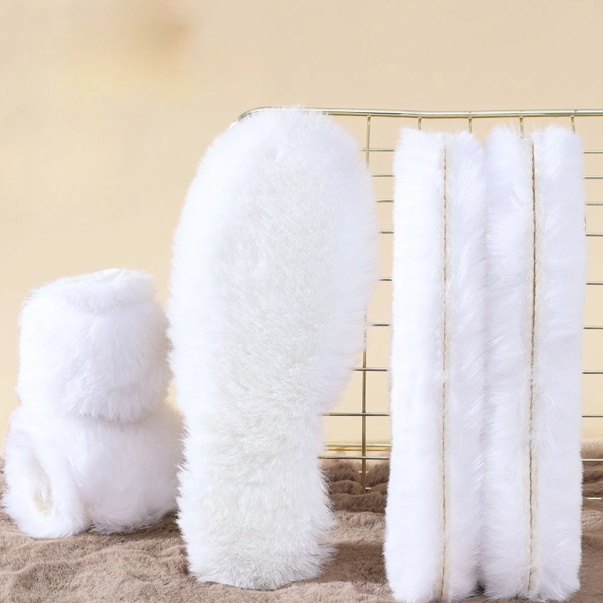 Imitation Wool Insole Men's Women's Thickened and Piled Fur Integrated Winter Soft Sole Cold-proof Warm Cotton Insole Long Hair