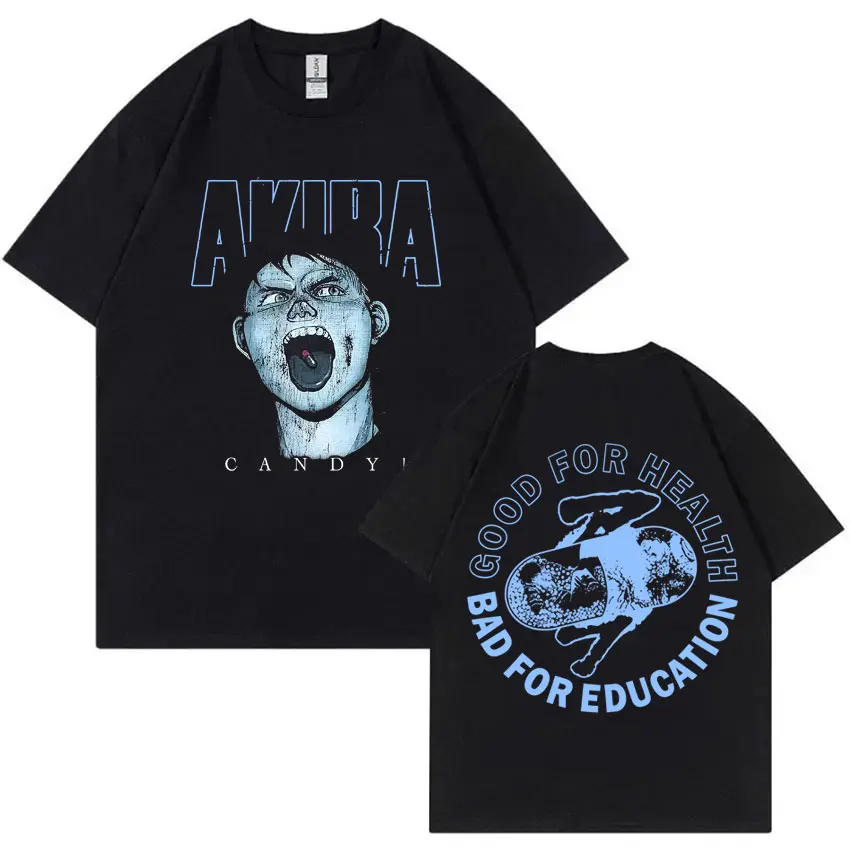 Anime Akira Print Hoodie Shima Tetsuo Graphic T-shirt Shotaro Kaneda Manga Printed T Shirts Men Women Oversized Cotton T-shirts