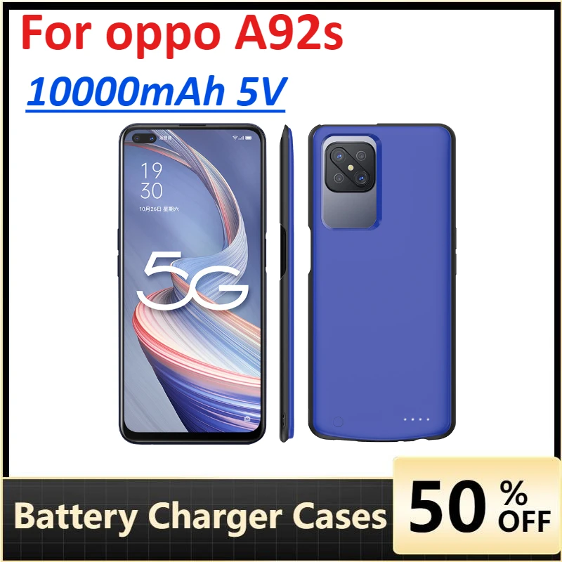 

10000mAh Power Bank Silm Silicone Shockproof External Battery Charger Case for Oppo A92s Battery Charger Cases