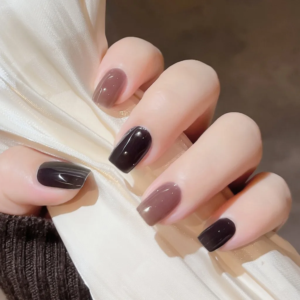 【ES301-400】20팁 세미큐어 젤 네일 스티커 UV 램프 필요 풀커버 네일 젤 폴리쉬 랩 매니큐어 프레스온 네일 데칼