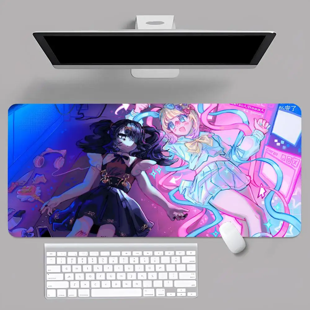 Anime N-Needy G-Girls O-Overdose MINISO Mouse Pad Anime Game Mouse Pad Computer Desk Pad Office Carpet Laptop Mouse Pad