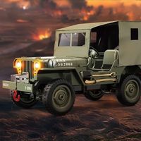 RC CAR C8815 JJRC Simulation Model 2.4G 1: 10 Willis Jeep Off Road Purpose Vehicle War Transport Vehicle 4WD Crawler Toys Gifts