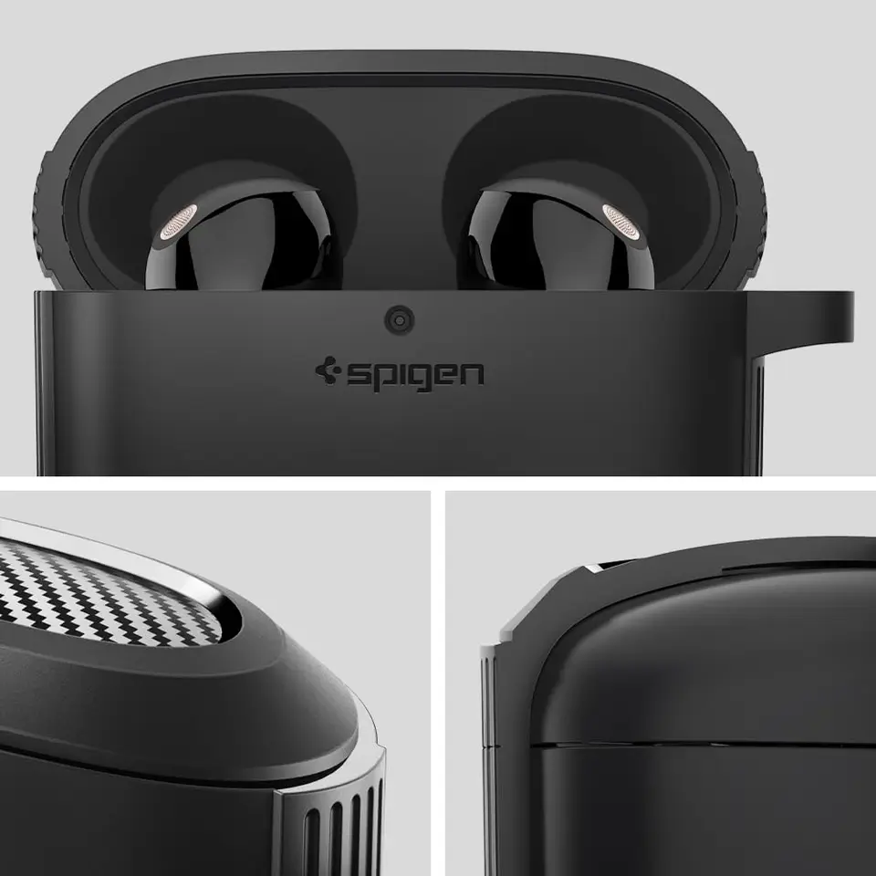 ポニーヘッドフォン用のspigen頑丈なアーマーブラックケース、WF