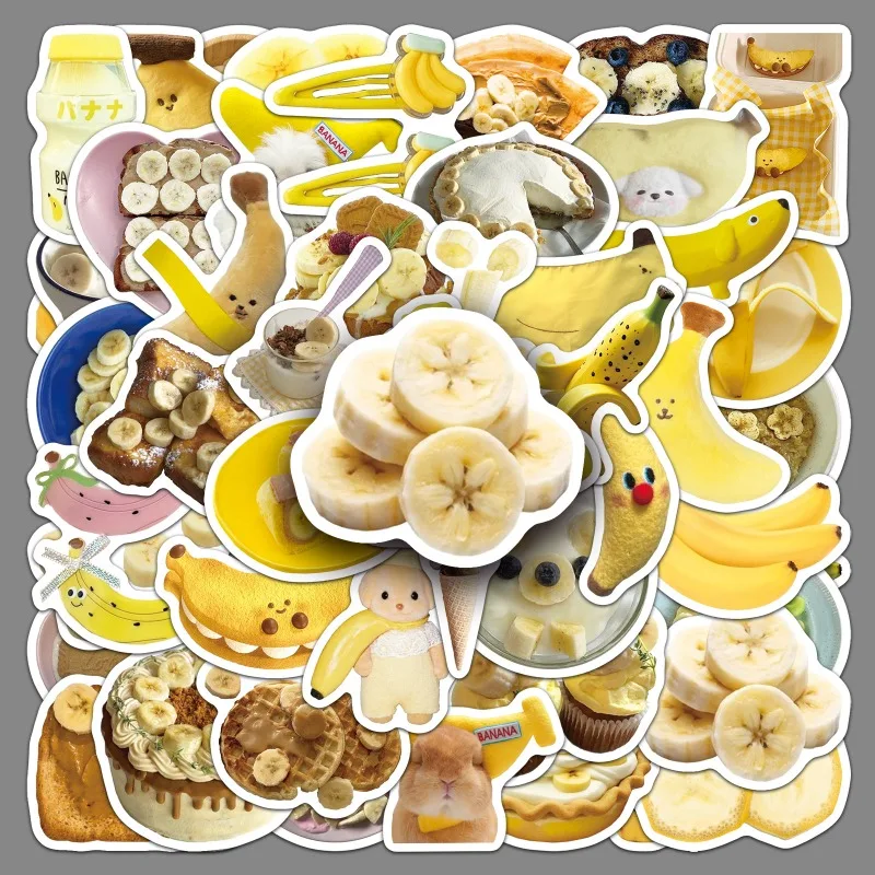 50 قطعة INS عادية الكورية موضة الموز سجل القصاصات مجلة ملصق ديكور ذاتي الصنع الأصفر كولو الكرتون القرطاسية ملصق مائي لوازم الطلاب #2