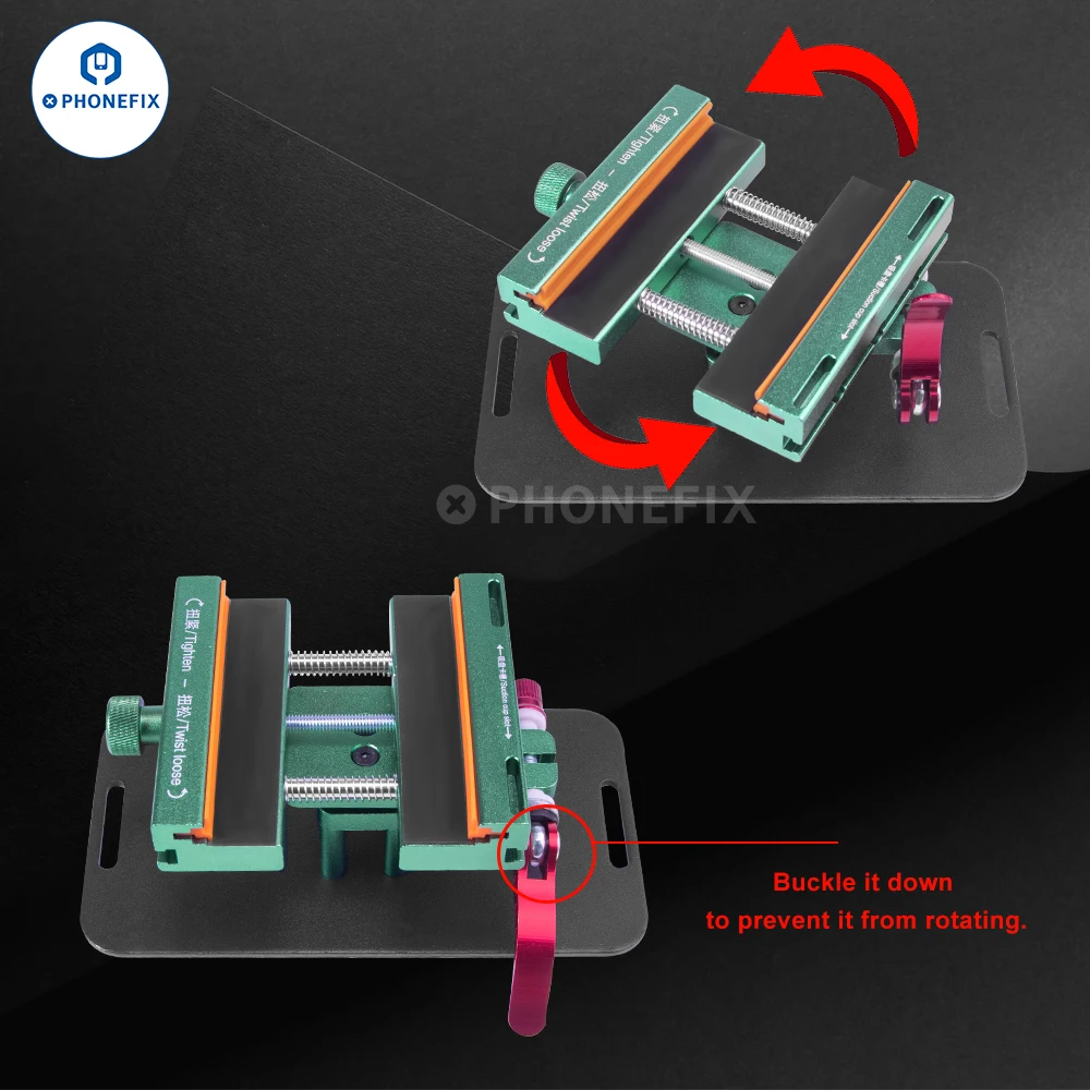 HW-172 4 in 1 multi-fungsi ponsel pembongkaran perlengkapan 360 derajat rotasi pemanas Gratis layar penghapusan Clamp pemisah
