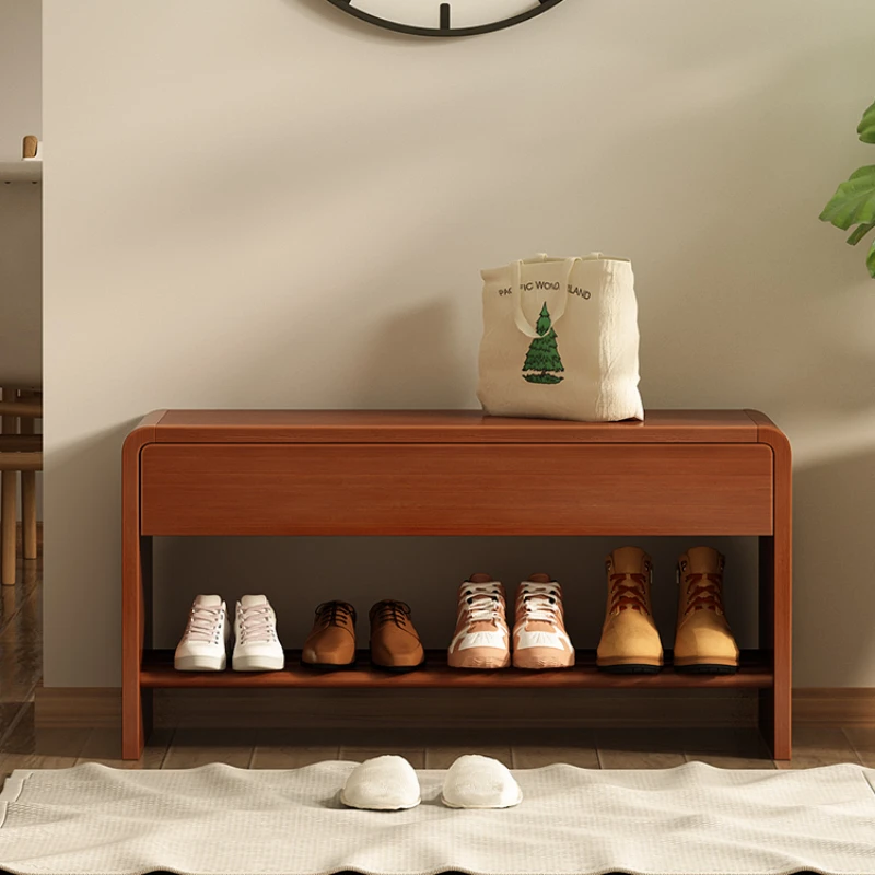 

Household shoe-changing stools are light and luxurious, and household shoe cabinets enter the door. Nordic sitting shoe racks