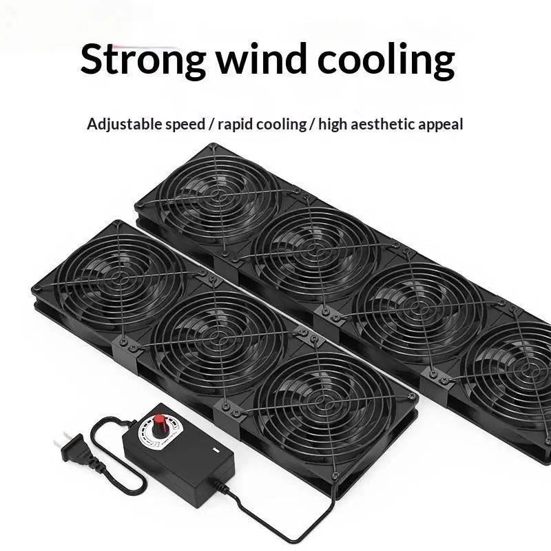Universal 120mm Server Cooling Fan with Controller – 3000RPM 12V/220V Radiator for BTC Chassis & Workstation Racks