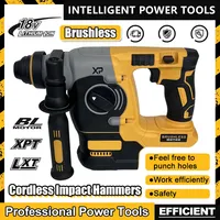 Fit Dewalt Brushless Rotary Impact Hammer Drill Cordless 2 Modes SDS Metal Concrete Breaker Jackhammer Tools 20V 18V Battery