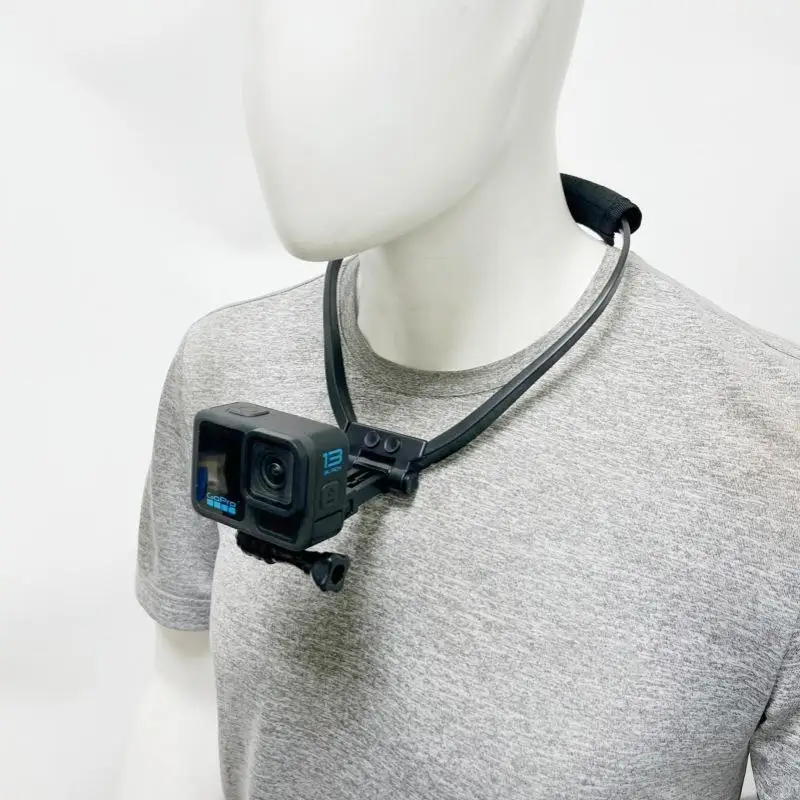Neck Mount Phone Holder Lanyard Hanging Bracket Adjustable First Perspective Shooting Stand For Outdoor Sports Recording