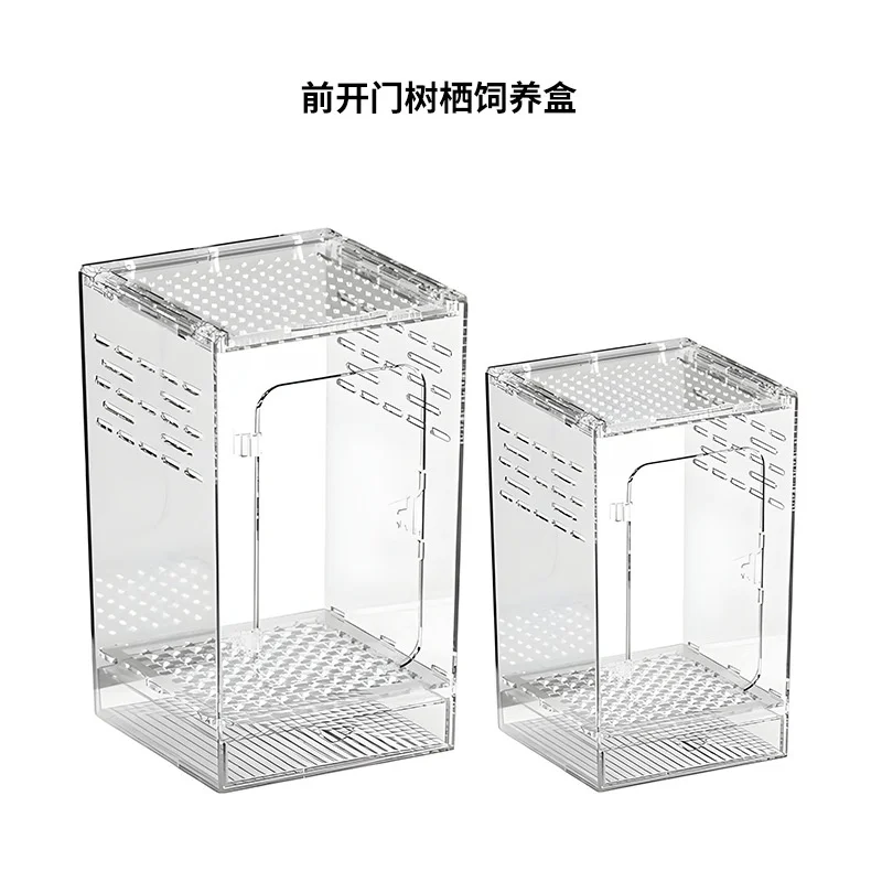 Acrylic Reptile Terrarium Climbing Arboreal Habitat Geckos Frogs Spiders Small Large High Transparency Box