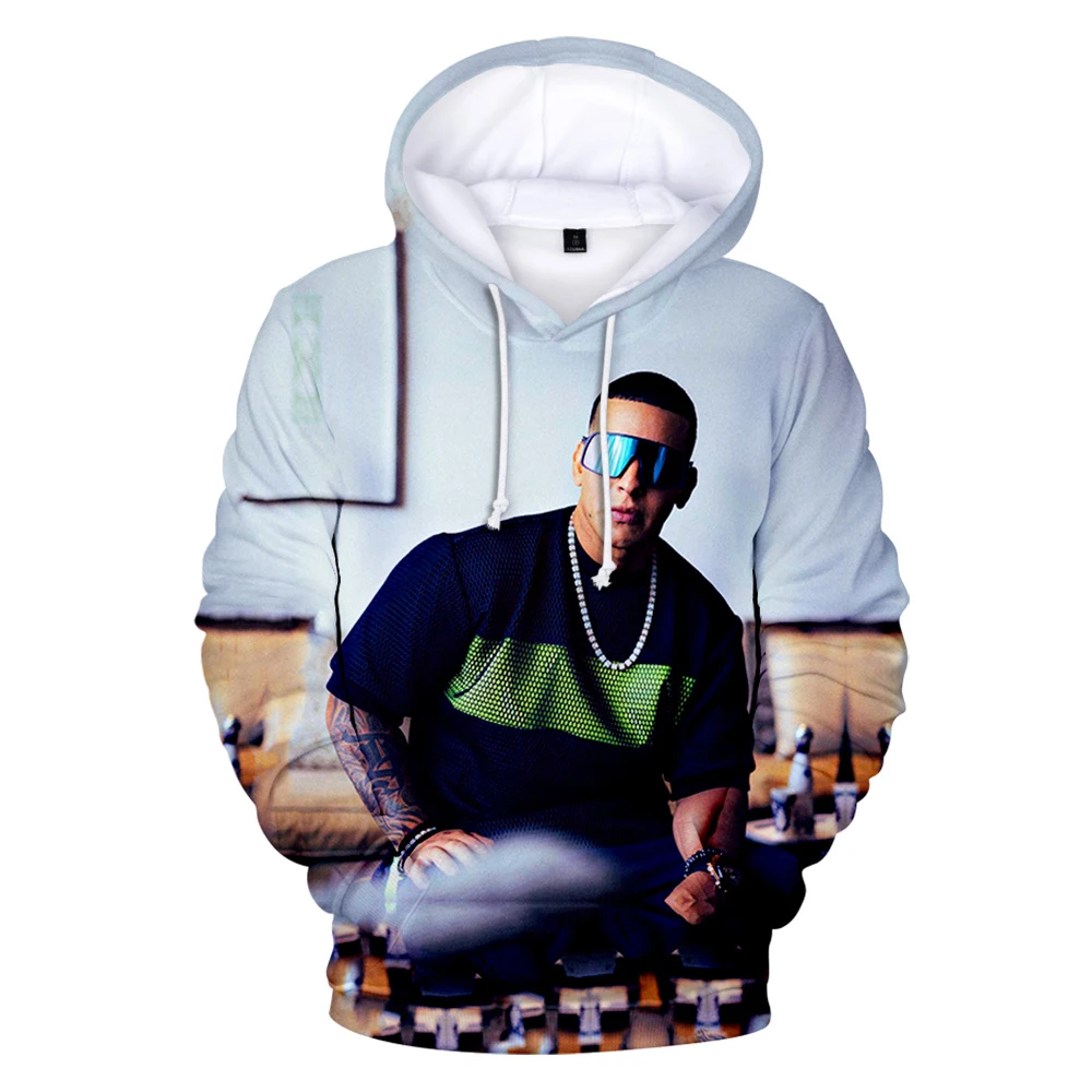 Rapper Daddy Yankee Hoodies Sweatshirt Streetwear Hooded Sweatshirt Pullover Polyester Unisex Plus Size Autumn Hoodies