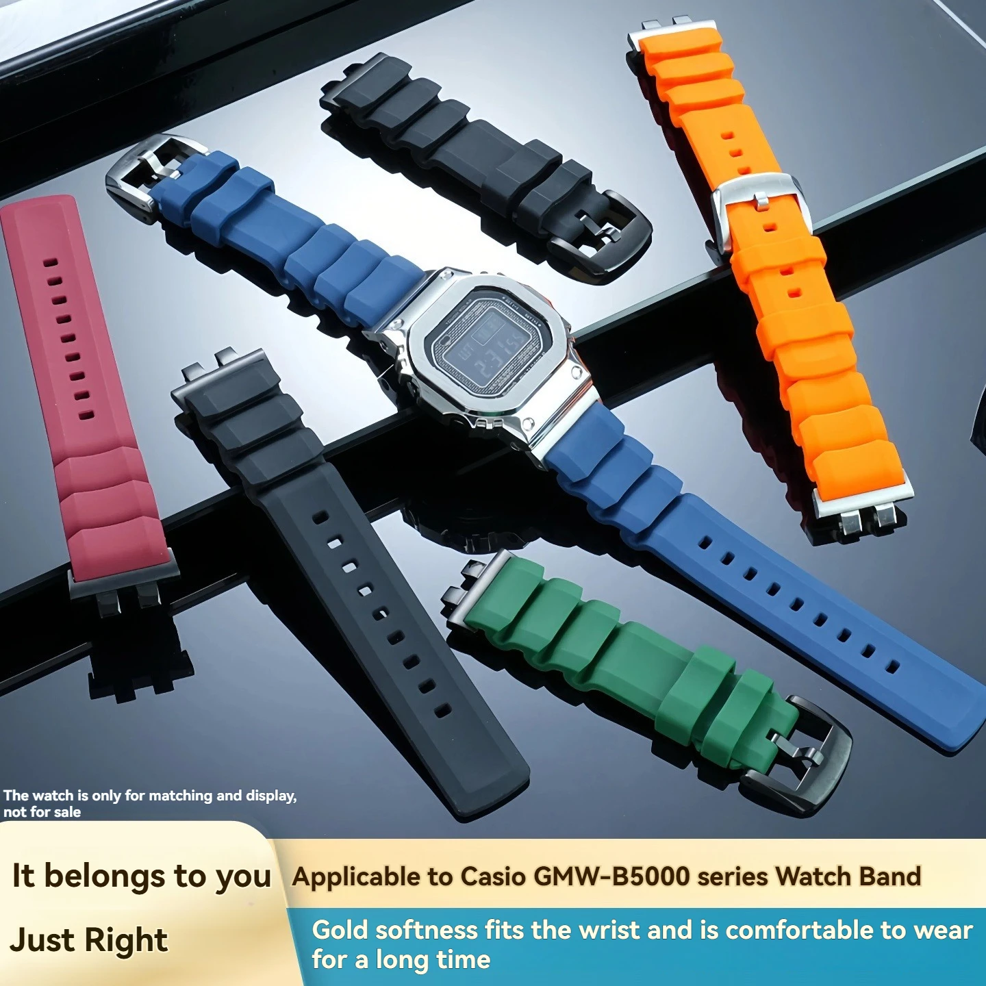 

Резиновый ремешок для Casio GMW-B5000, ремешок для часов серии Gmw b5000, спортивный высококачественный силиконовый ремень для часов, мужские аксессуары для часов