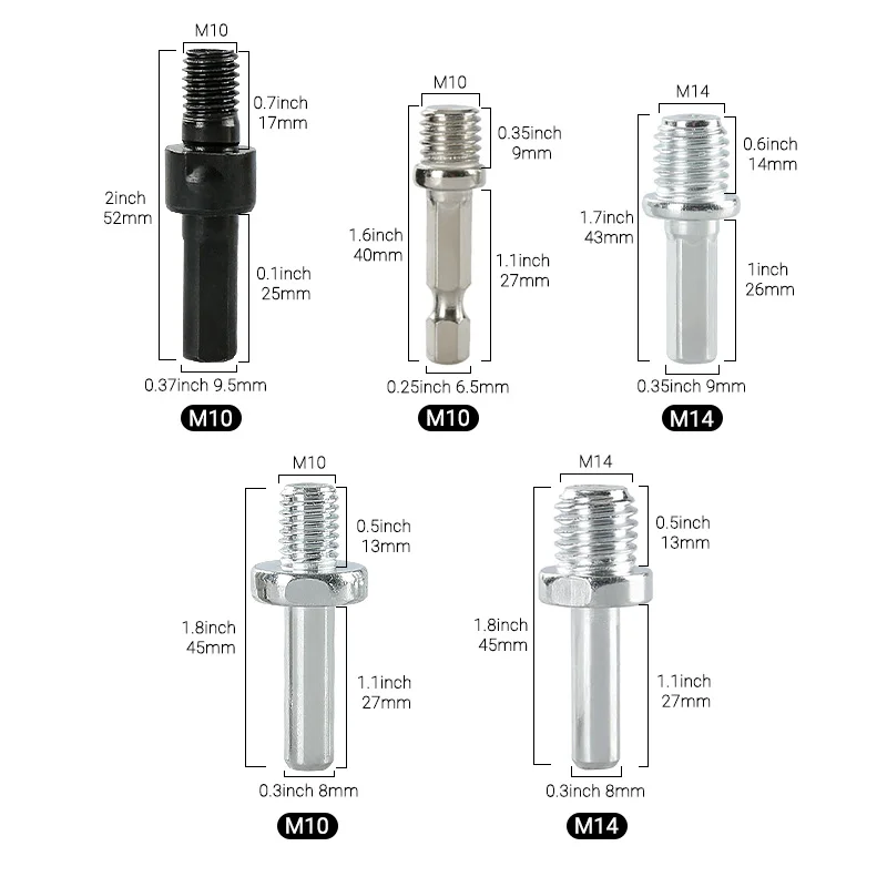 Hand drill angle grinder adapter connecting rod hexagonal handle round handle sticky disc polishing machine accessories tool