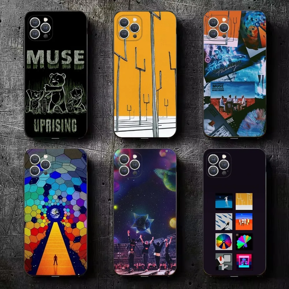 

M-Muse Band Album Phone Case For iPhone 16,15,14,13,12,11,Plus,Pro Max,XS,X,XR,SE,Mini,8,7 Soft Silicone Black Cover