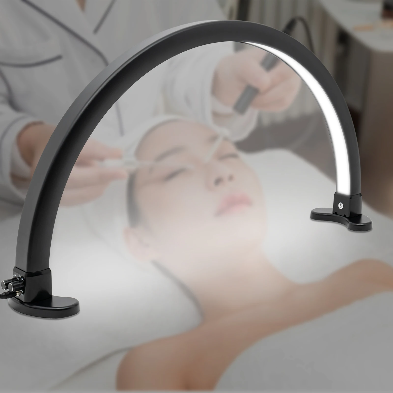 Lampada da tavolo per unghie a mezzaluna 2400 lumen pieghevole LED a mezzaluna per manicure da tavolo ad arco luminoso per salone di bellezza