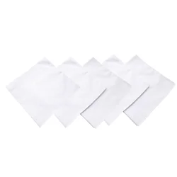 5Pcs Pure Cotton Handkerchief DIY Making Noserag Graffiti Handkerchief DIY Accessories White DIY Crafts