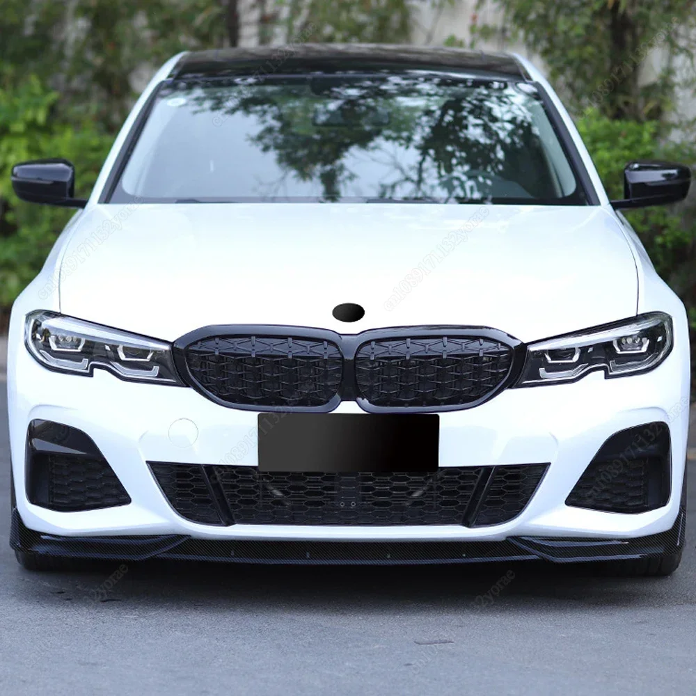 

3 шт. передний бампер, разделитель подбородка для BMW 3 серии G20 G21 320i 330i 318i M-Pack 2019-2022, тюнинг Bodykit, спойлер, отделка, Стайлинг