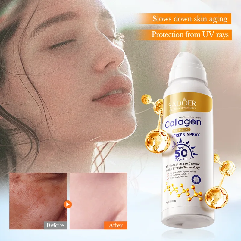 

Whitening Facial Spray Mist Anti-wrinkle Nourishing Moisturizing Brighten Whitening Spot Removing Sunscreen Spray Anti UV 150ml