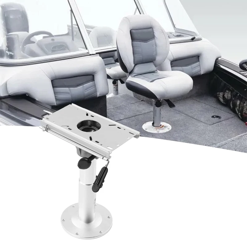 Marine Hardware Adjustable Marine Seat Base Aluminum Alloy Boat Seat Pedestal With Slider