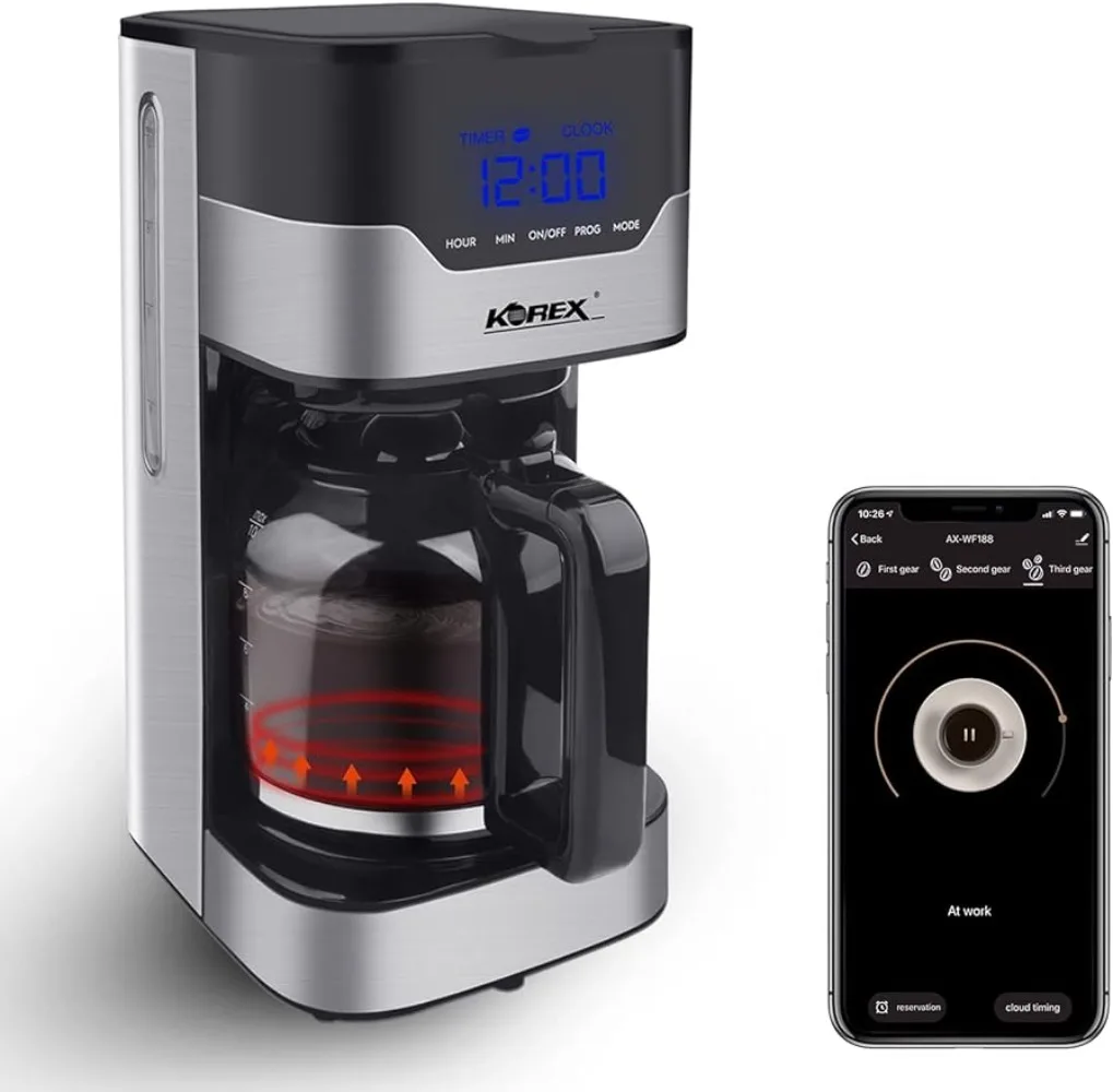 

Smart Coffee Machine 1.5 Liter Drip Coffee Machine Can Be Easily Programmed and Connected Through The APP